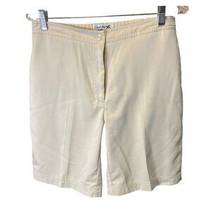 Coral Bay Golf Tan Flat Front Elastic Back Shorts Sz S